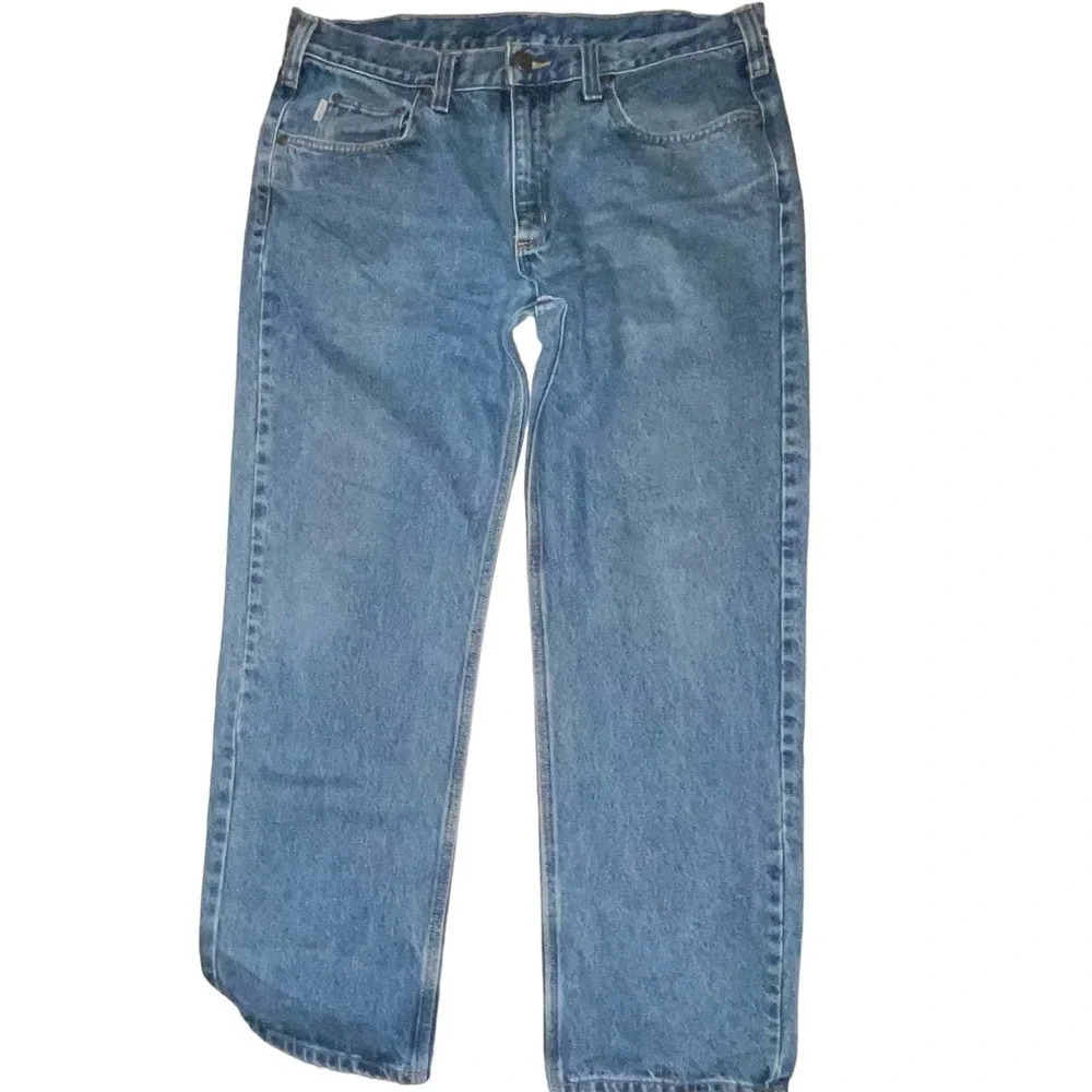 Carhartt Men’s Regular Stretch Straight Jeans, Traditional Fit
